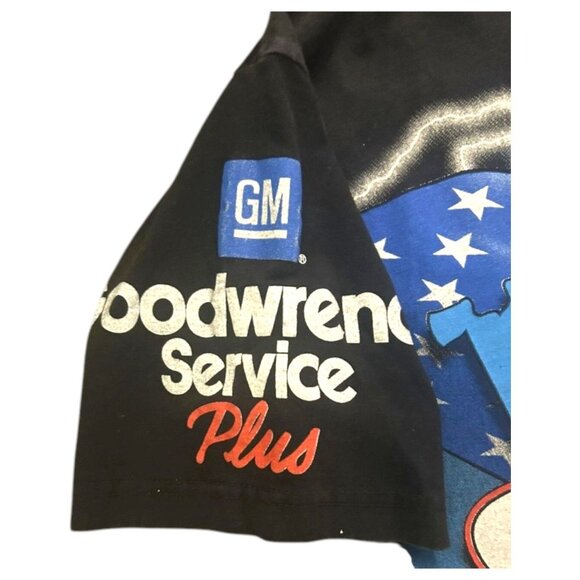 Dale Earnhardt Vtg 90s All Over Print NASCAR Racing XL T-Shirt Man Made Thunder - Picture 8 of 16